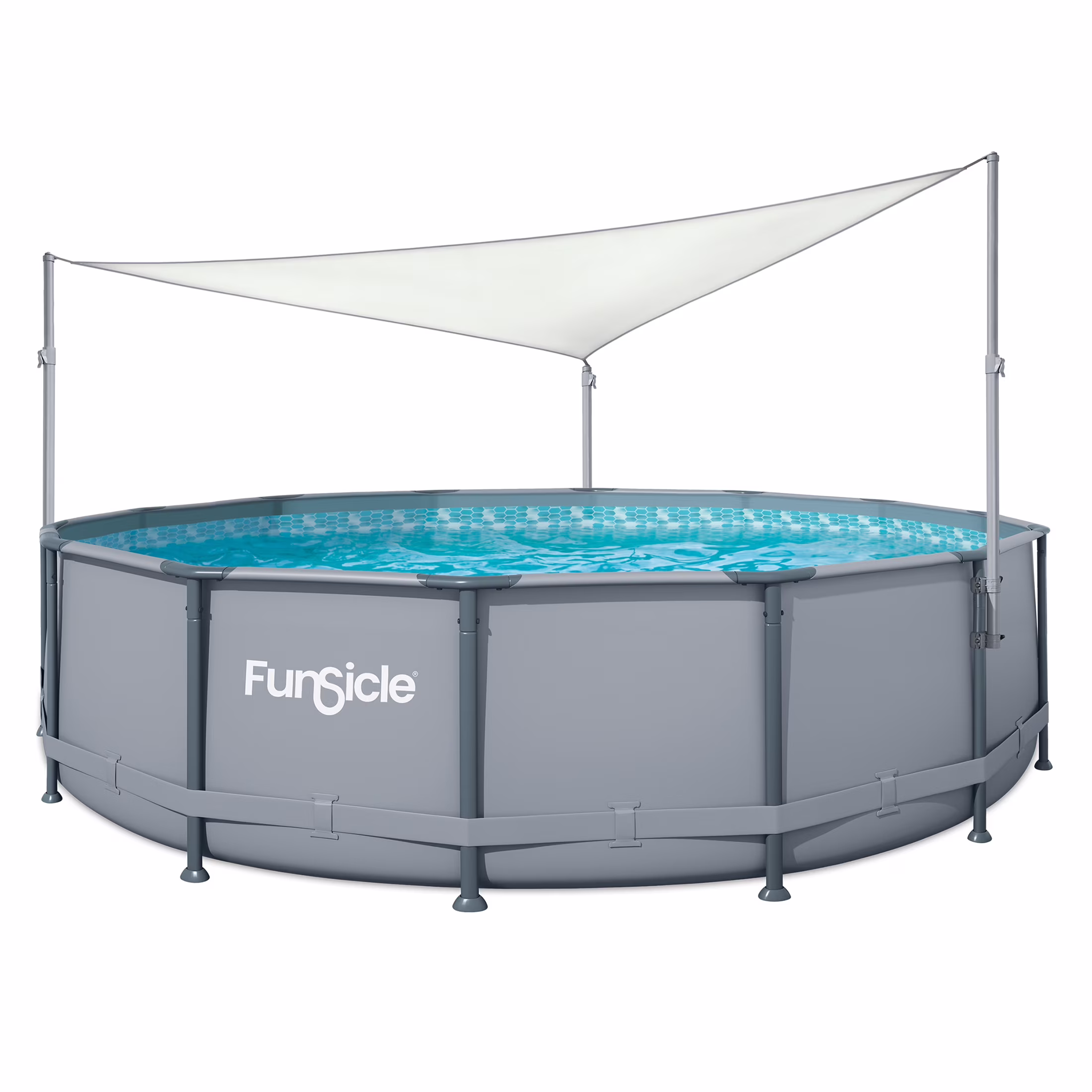 Funsicle Above Ground Swimming Pool Canopy, For Outdoor Use,  White, Triangular, Adults, Unisex
