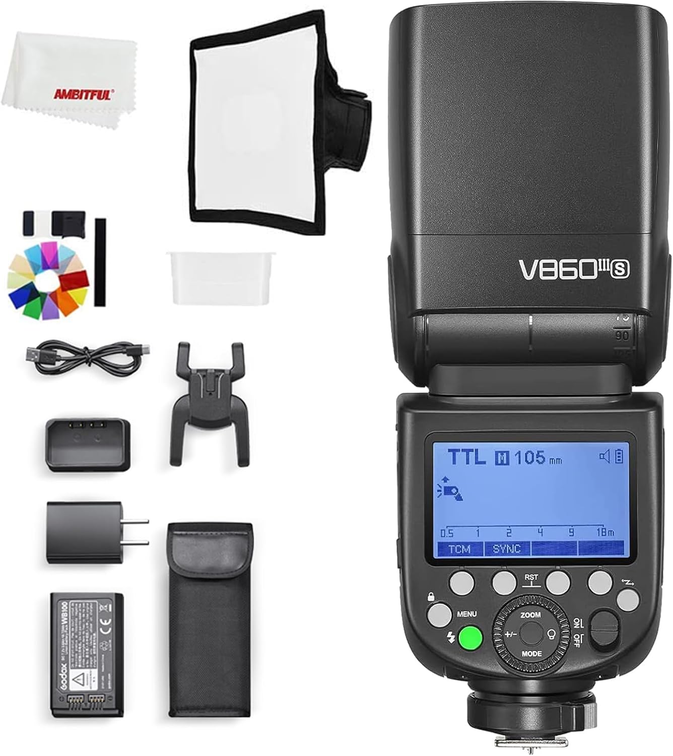 Godox V860III-S Speedlite Light,E-TTL ll autoflash and Manual Flash, 2.4G High-Speed Sync