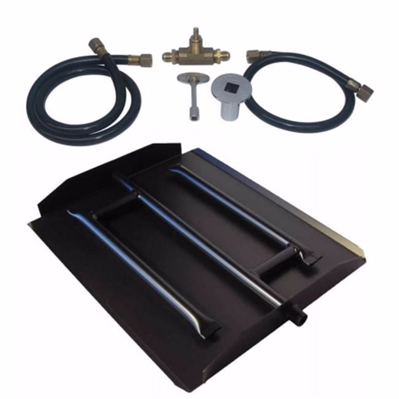 Tretco  17 in. 14GA Powder Coated Triple Extra Flame Burner Kit - Natural Gas