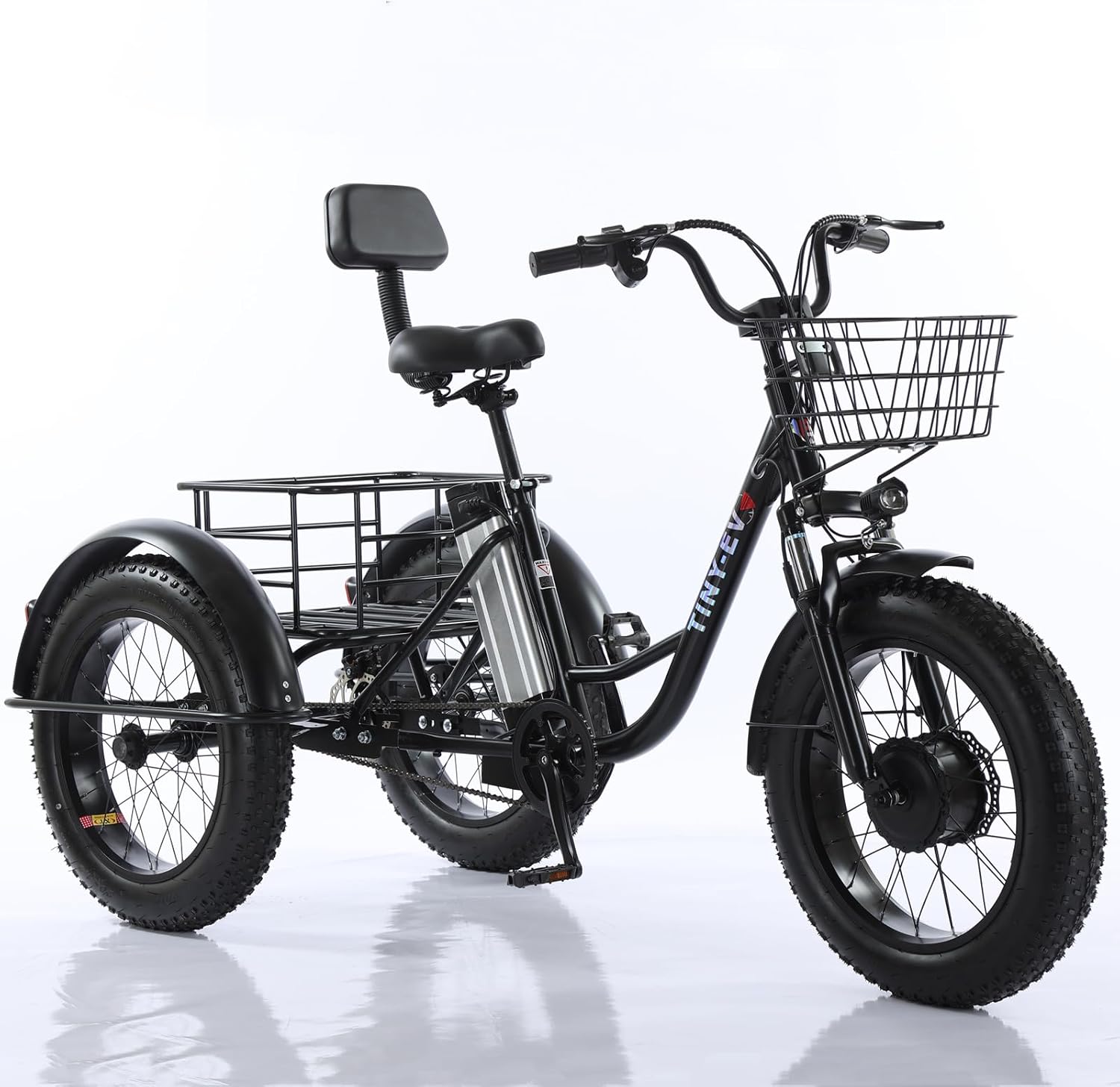 GERRIT Adult Outdoor 3 Wheel Bike, Seniors 3 Wheel Bike, 48V12AH Battery, Storage Basket Electric Tricycle