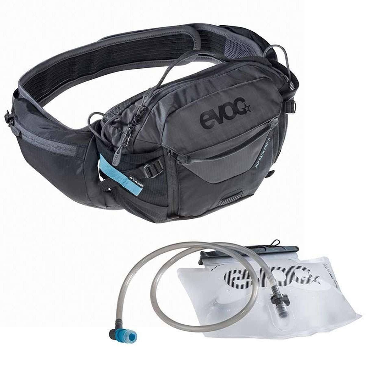 Evoc Hip Pack Pro 3L + 1.5L Bladder Black/Carbon Grey