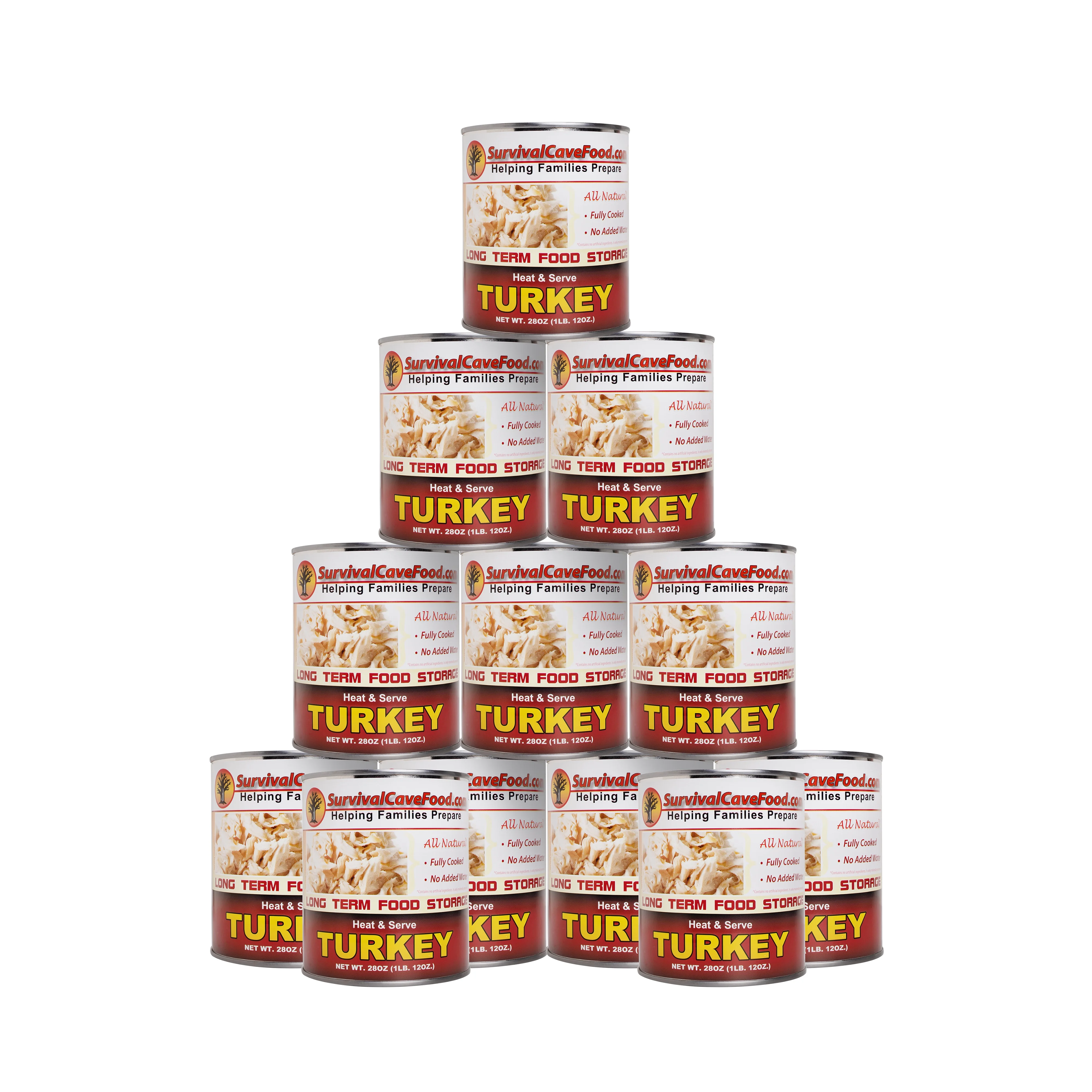 Survival Cave Food SCFTKY Canned Turkey- 12 cans - 1 case