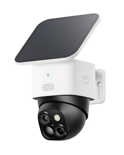 eufy Security SoloCam S340, Solar Security Cameras Wireless Outdoor, Cameras for Home Security, 360&deg; Pan & Tilt Surveillance, No Blind Spots
