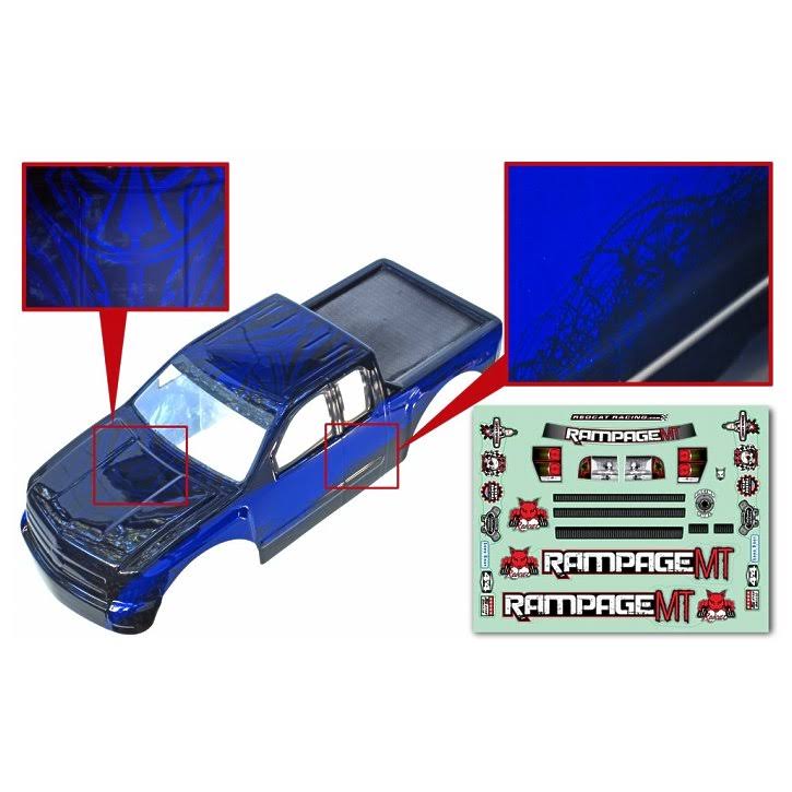 Redcat Racing 14050-BL 1/5 Truck Body, Blue and Black - Megean
