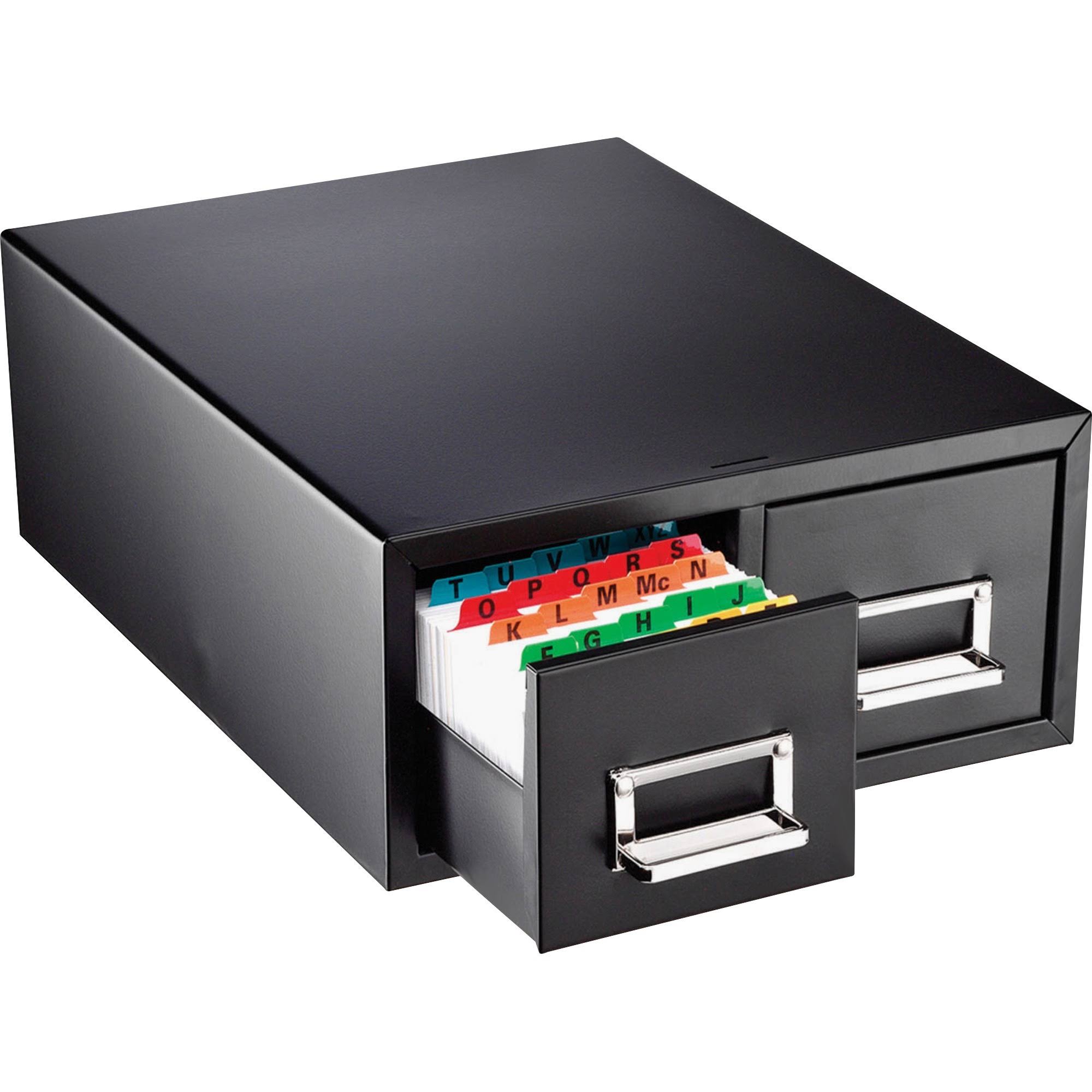 STEELMASTER - Card filing cabinet - 2 drawers - steel - black