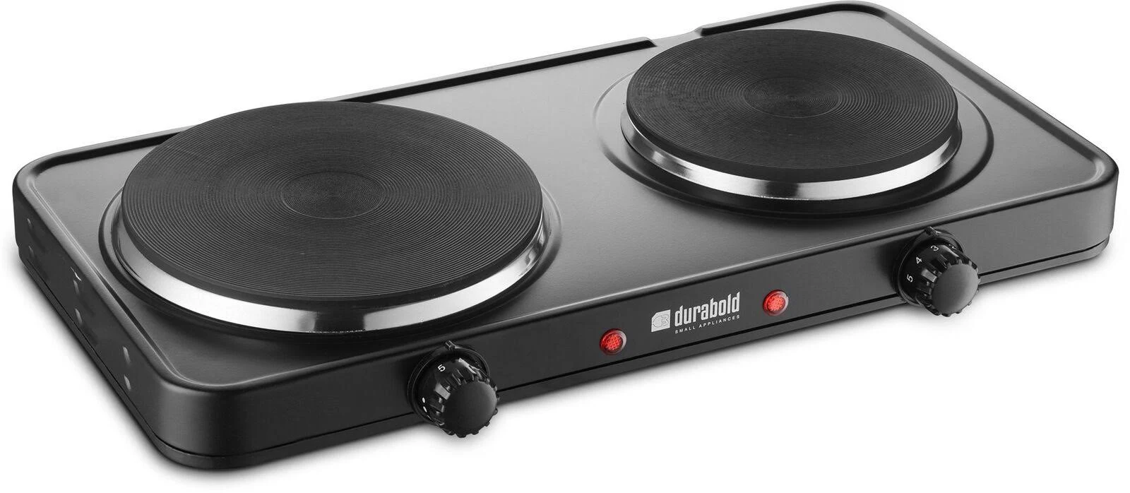 Kitchen Countertop Cast-Iron Double Burner - Stainless Steel Body – Sealed