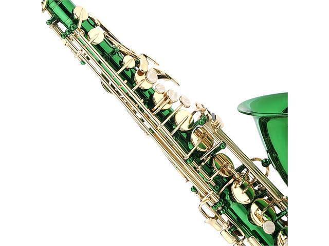 Mendini by Cecilio MAS-GL+92D+PB Green Lacquer E Flat Alto Saxophone with Tuner, Case, Mouthpiece, 10 Reeds and More
