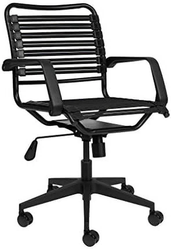 RUNFAYBIU Laura Davidson  Chair for Office Task  with  Elastic Bungie Straps  Rolling  Adjustable Height and Arm  Made of Polyester  Alloy Steel and