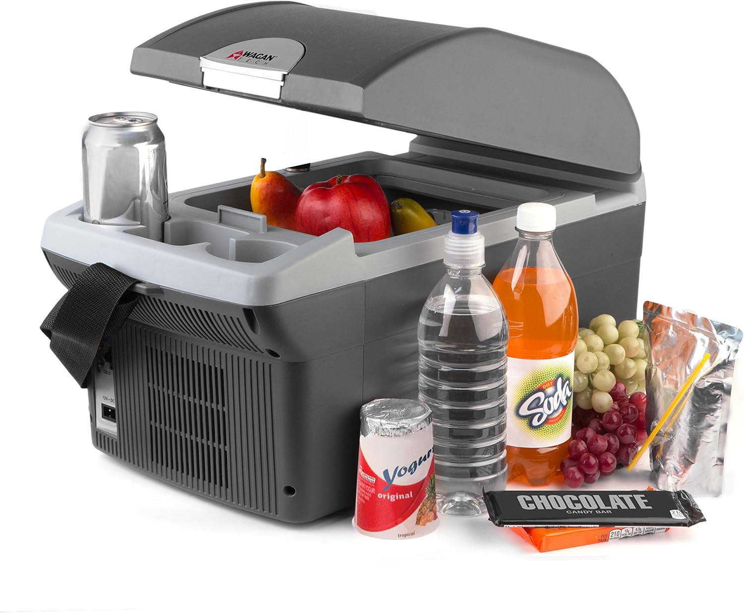 Wagan EL6214 12V Personal Thermoelectric Cooler/Warmer, 14 Liter Capacity, Portable Electric Car Cooler Warmer with 12/24V DC