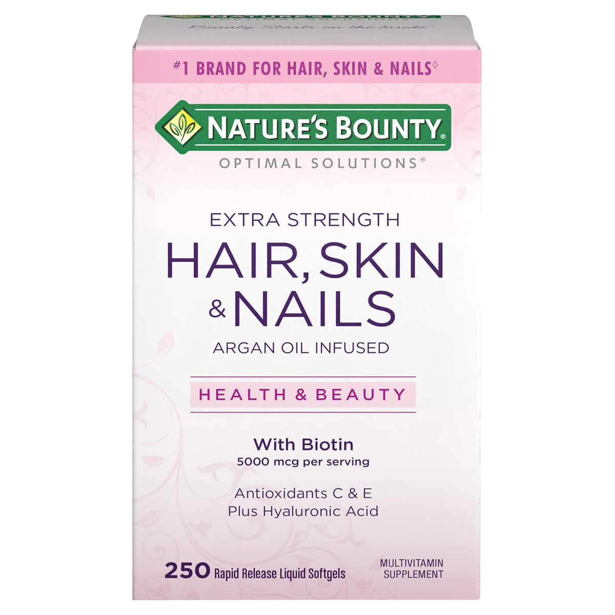 Nature's Bounty Hair, Skin and Nails, 250 Softgels (2 Pack) - Kansas Nuitrition - HNZSDS