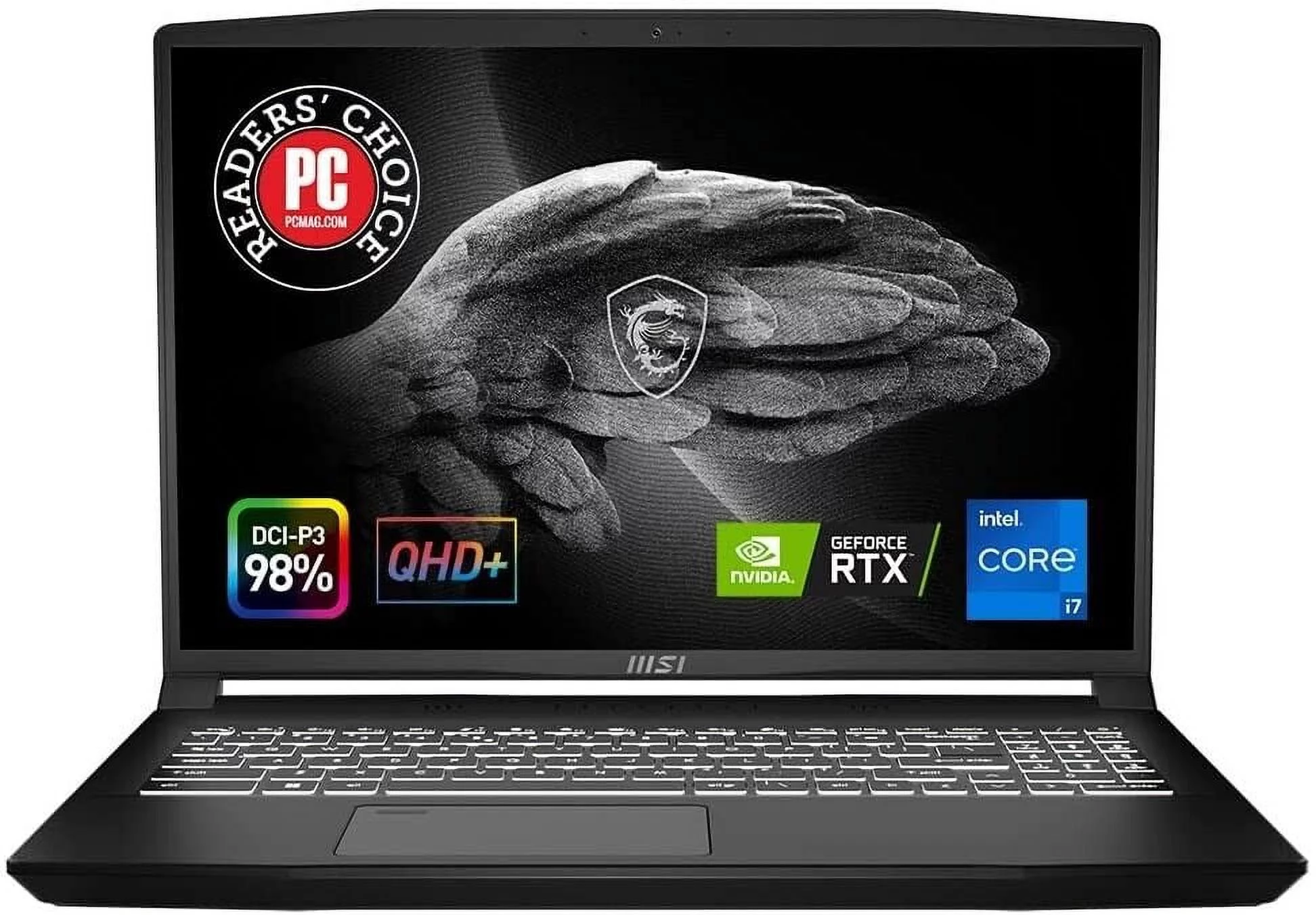 MSI Creator M16 16" Content Creation Laptop: Intel Core i7-12650H RTX 3060 32GB 1TB NVMe SSD, QHD+ 16:10 60Hz 100% DCI-P3, 180-Degree Lay-Flat
