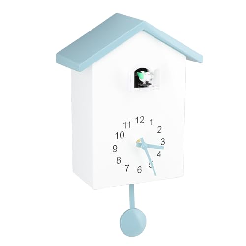 Cuckoo Clock, Bird Voice Call Stylish Bird House Wall Clock Decorative with Clock Pendulum