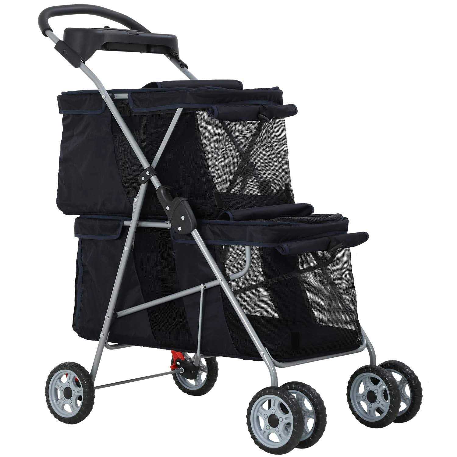 Bestpet Dog Stroller Cat Stroller Pet Carriers Bag Jogger Stroller for Small Medium Dogs Cats - Pet Supplies online store
