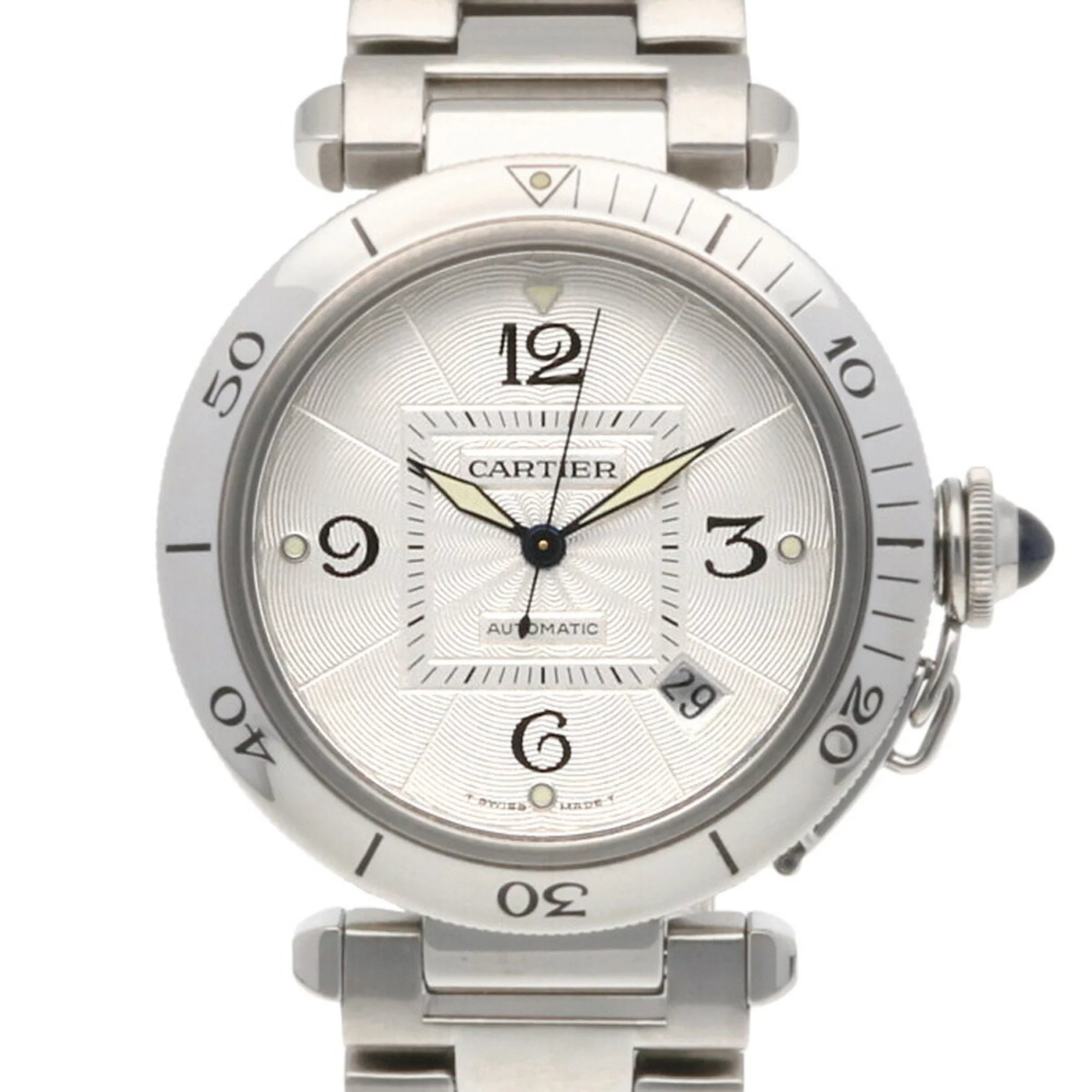 Pre-Owned Cartier CARTIER Pasha 38MM watch stainless steel W31031H3 (2378) self-winding men's (Good)