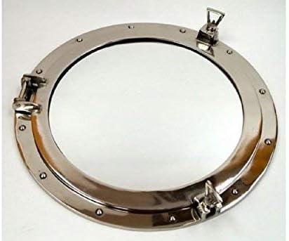Aluminum Chrome Finish Porthole Mirror 24 Nautical Wall Decor by Go Nautical Decor