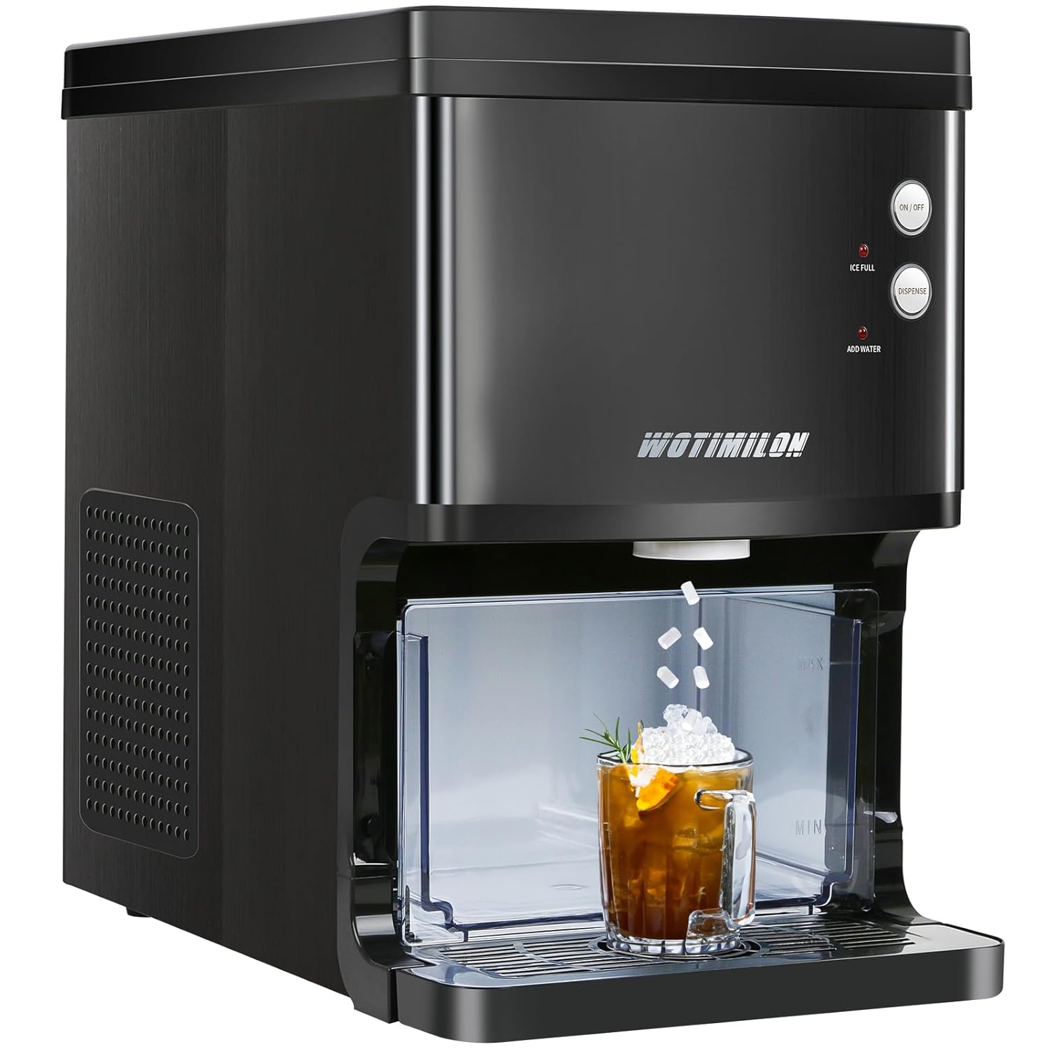 Nugget Ice Maker Countertop, Pebble Ice Maker Machine Pellet Sonic Ice Maker Dispenser Portable for Home/Kitchen/Office, Soft Chewable Ice