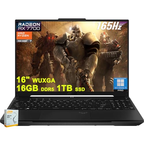 Asus TUF Gaming A16 Laptop | 16" WUXGA 165Hz 100% sRGB | AMD 8-core Ryzen 7 7735HS | 32GB DDR5 1TB SSD | Radeon RX7700S 8GB Graphic (>RTX4060) |