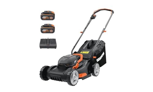 WORX WG743E Cordless Lawnmower 40 V - Professional Lawnmower with Mulching Function & PowerShare Battery - Lawn Mowing without Cable