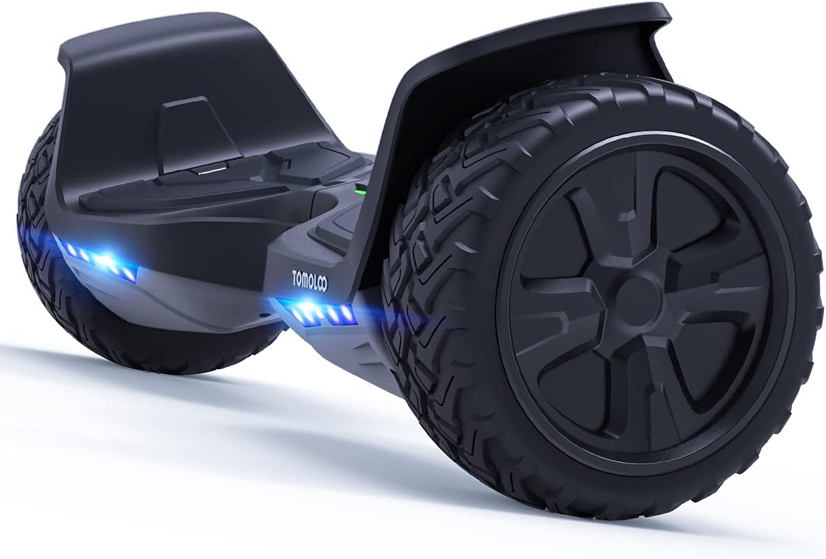 Tomoloo Hoverboard Off Road with Bluetooth and LED Lights, 8.5'' All Terrain Hoverboards for Kids and Adults with APP Control