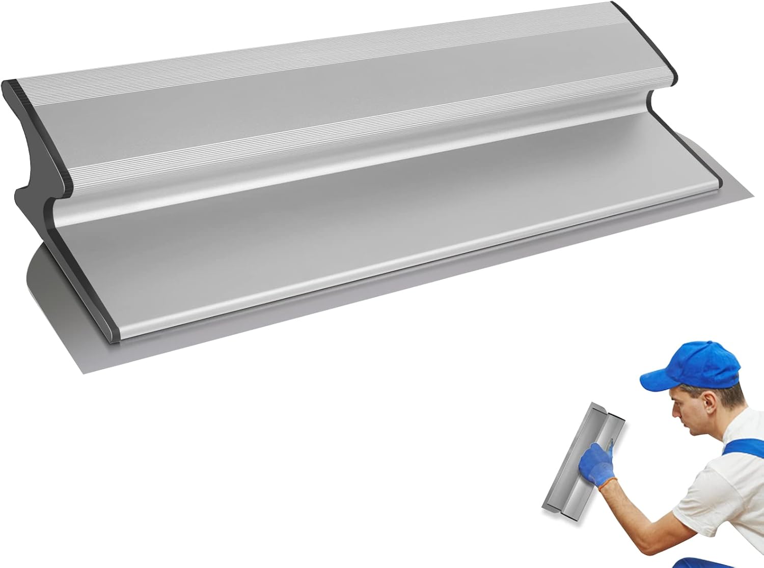 16 Drywall Skimming Blade, Smoothing/Knock-Down Knife, High-Impact End Caps, Pro-Grade