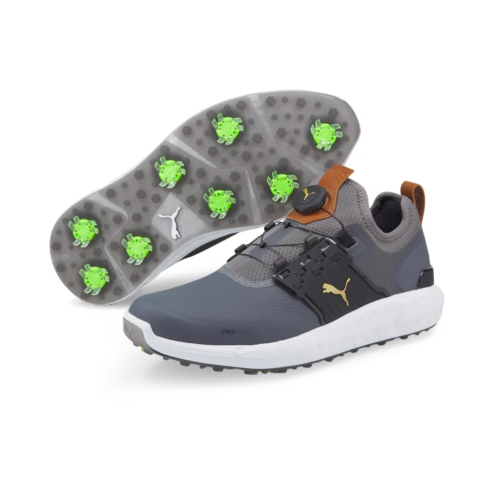 Puma Ignite Articulate Disc Shade/Puma Team Gold/Black Men Golf Shoe Choose Size