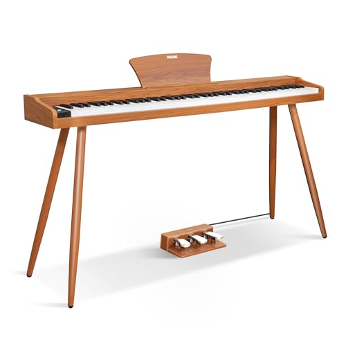 Digital Piano 88 Key Weighted Keyboard, Full-size Electric Piano for Beginners, with Triple Pedal, Sheet Music Stand