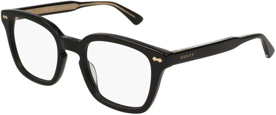 Gucci Rectangular Eyeglasses GG0184O 001 Black 50mm 0184