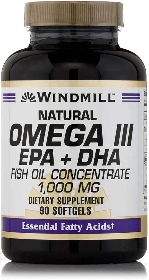 Windmill Omega-3 with EPA & DHA 1,000 mg Softgels, 90 Softgels Per Bottle (4 Bottles) - Kansas Nuitrition - HNZSDS