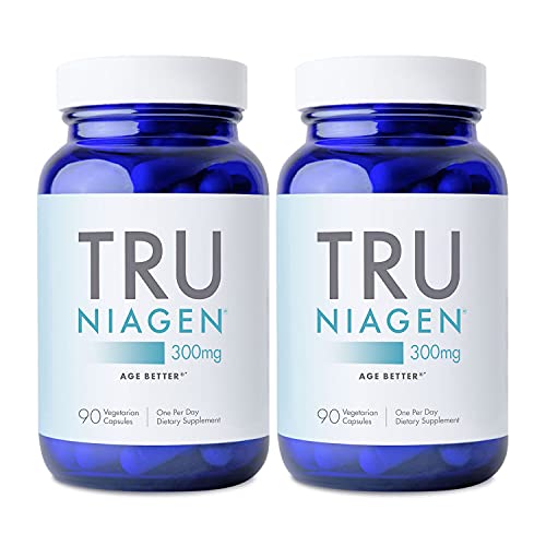 TRU NIAGEN Patented NAD+ Supplement for Anti Aging and Cell Regeneration, 300 mg Niagen, 90 Servings | Supports Cellular Energy, Brain