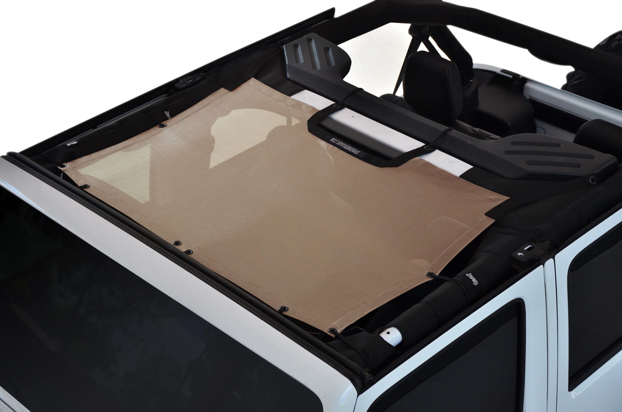 SPIDERWEBSHADE Jeep Wrangler JKini Mesh Shade Top Sunshade UV Protection Accessory USA Made with 5 Year Warranty for Your JK 2-Door and JKU 4-Door