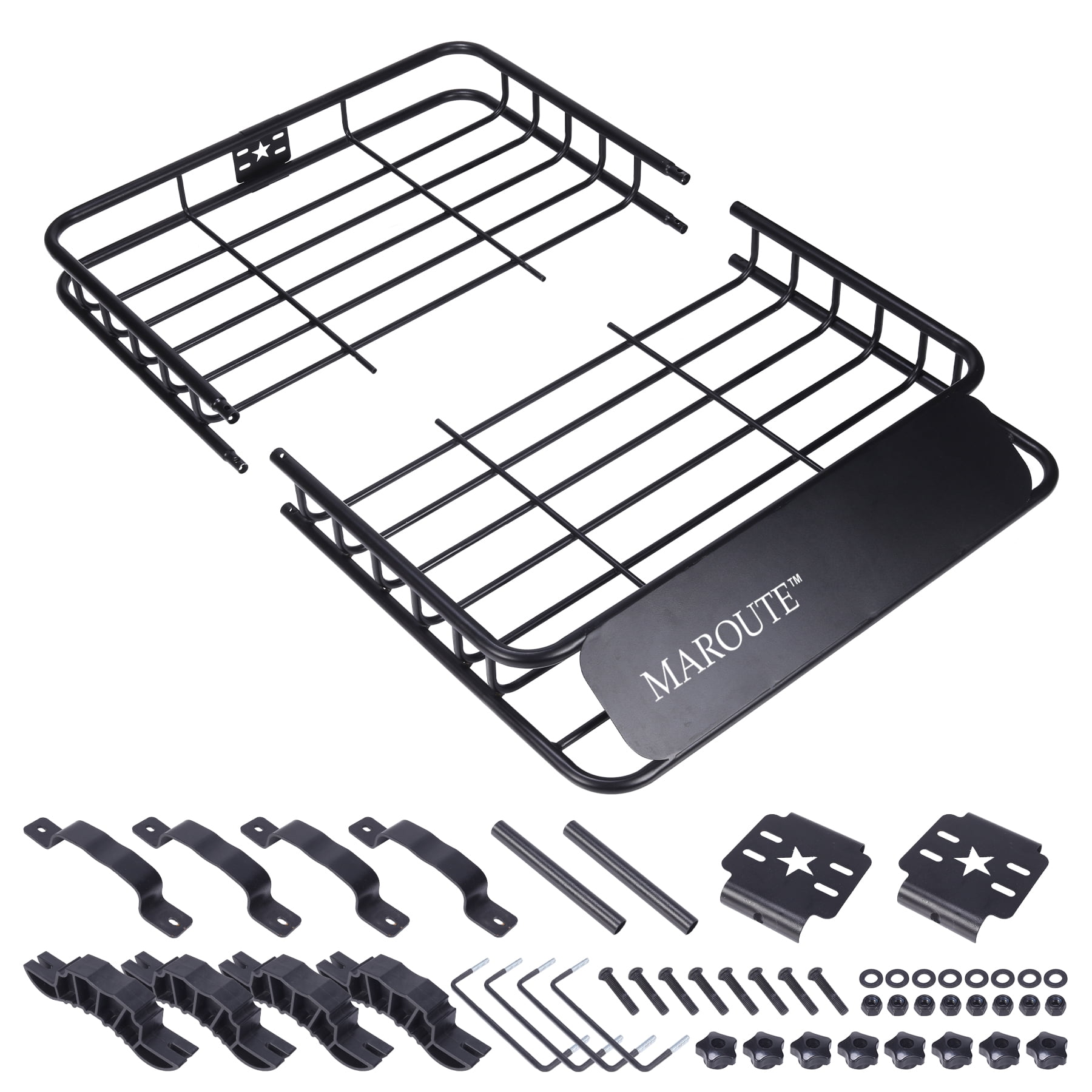 Homhougo—Roof Rack Carrier Basket Universal 51" X 36" X 5" Rooftop Cargo Carrier Basket Car Luggage Holder Universal for SUV Cars- 200 lb. Capacity