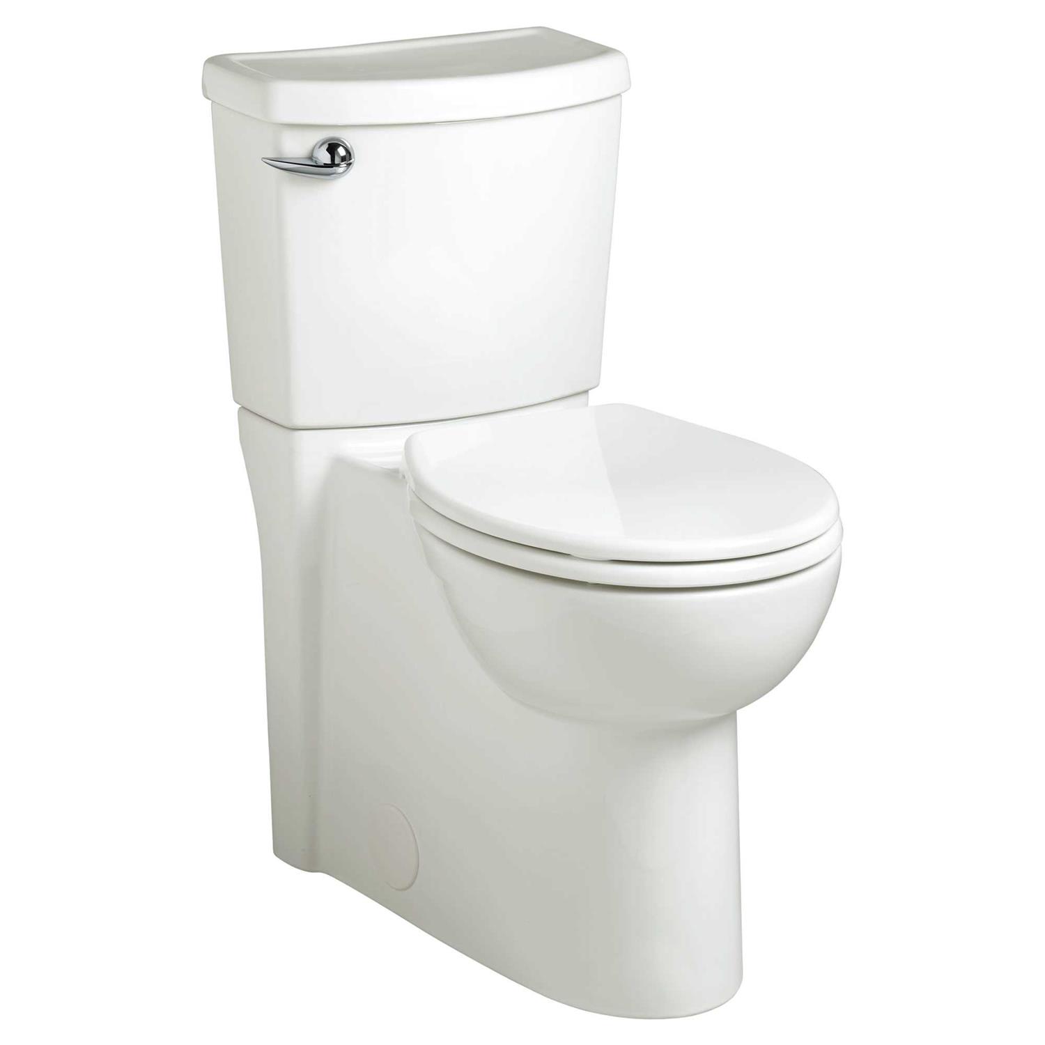 American Standard 2989.101 Cadet 3 Elongated Two-Piece Toilet with Concealed Trapway EverClean Surface PowerWash Rim and Right Height Bowl