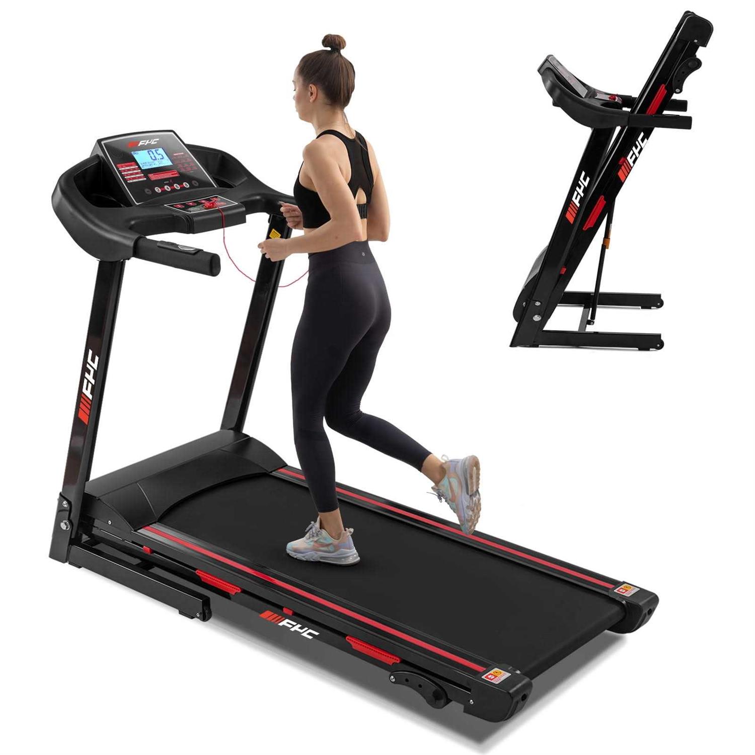 Fyc 3.5hp 330 LBS Weight Capacity Folding Treadmill with Incline Portable Electric Treadmill for Home Running Walking Jogging Exercise w/ 12 Preset