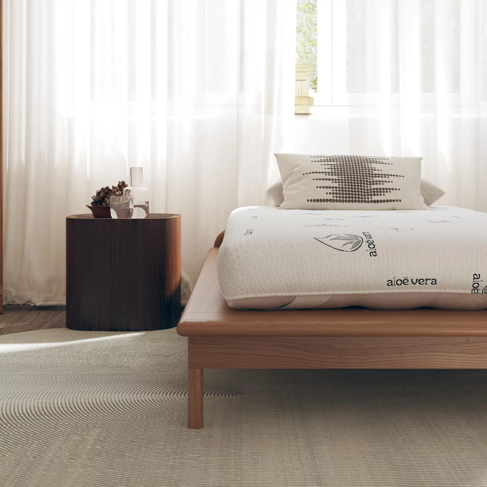 Signature Sleep Honest Elements 7" Natural Wool Mattress with Organic Cotton and Micro Coils, Twin Size, [bed_twin] - Curated Treasures Market