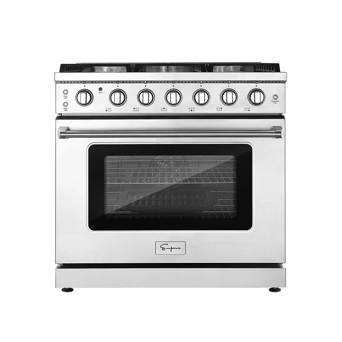 Empava 36 Slide-In Single Oven Natural Gas Range with 6 Burners - 6 cu.ft, EMPV-36GR11