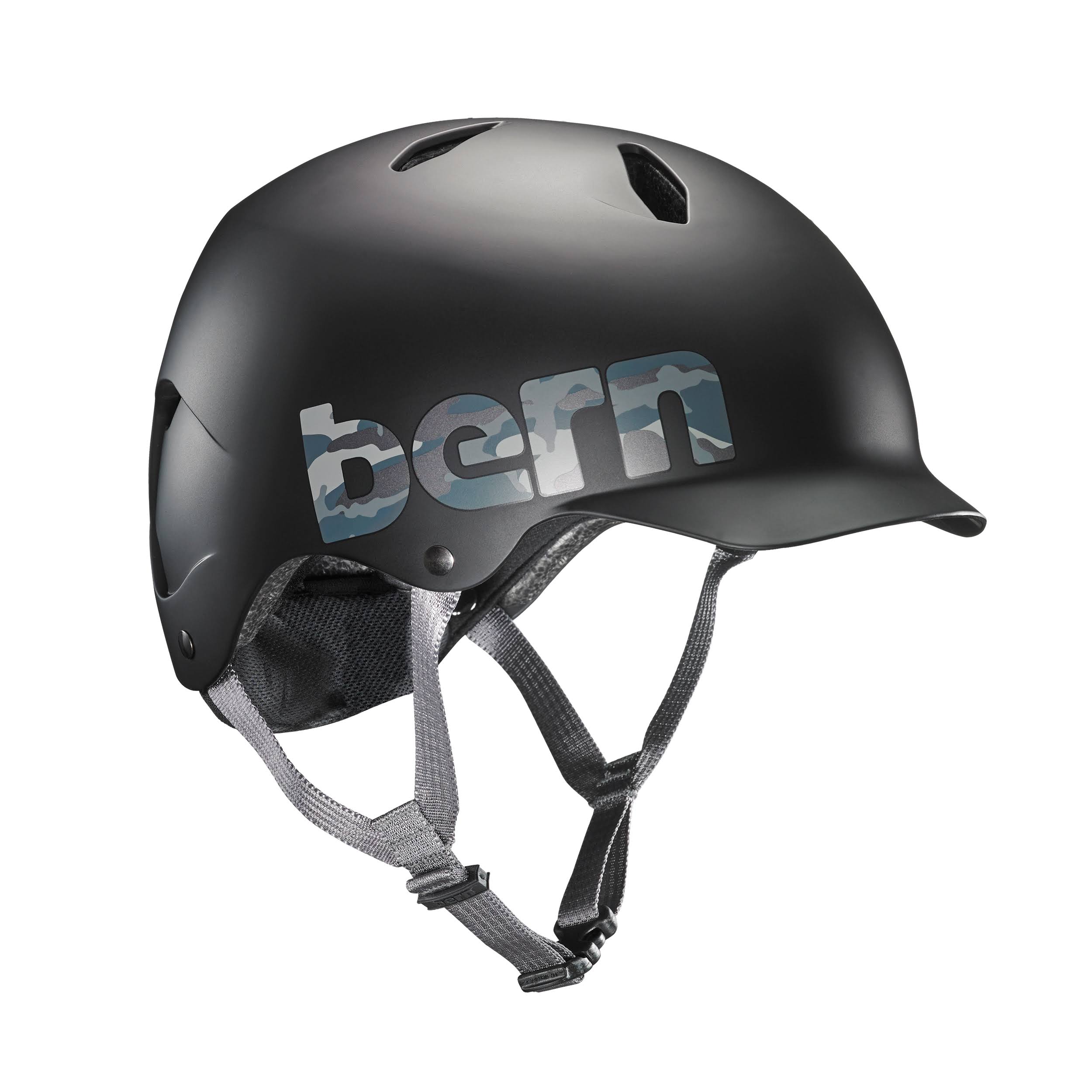 Bern Bandito EPS MIPS Helmet - Kids& Matte Black Camo, S/M