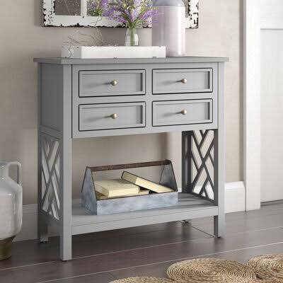 Lund 32x22 Console Table Rosalind Wheeler Color: Gray