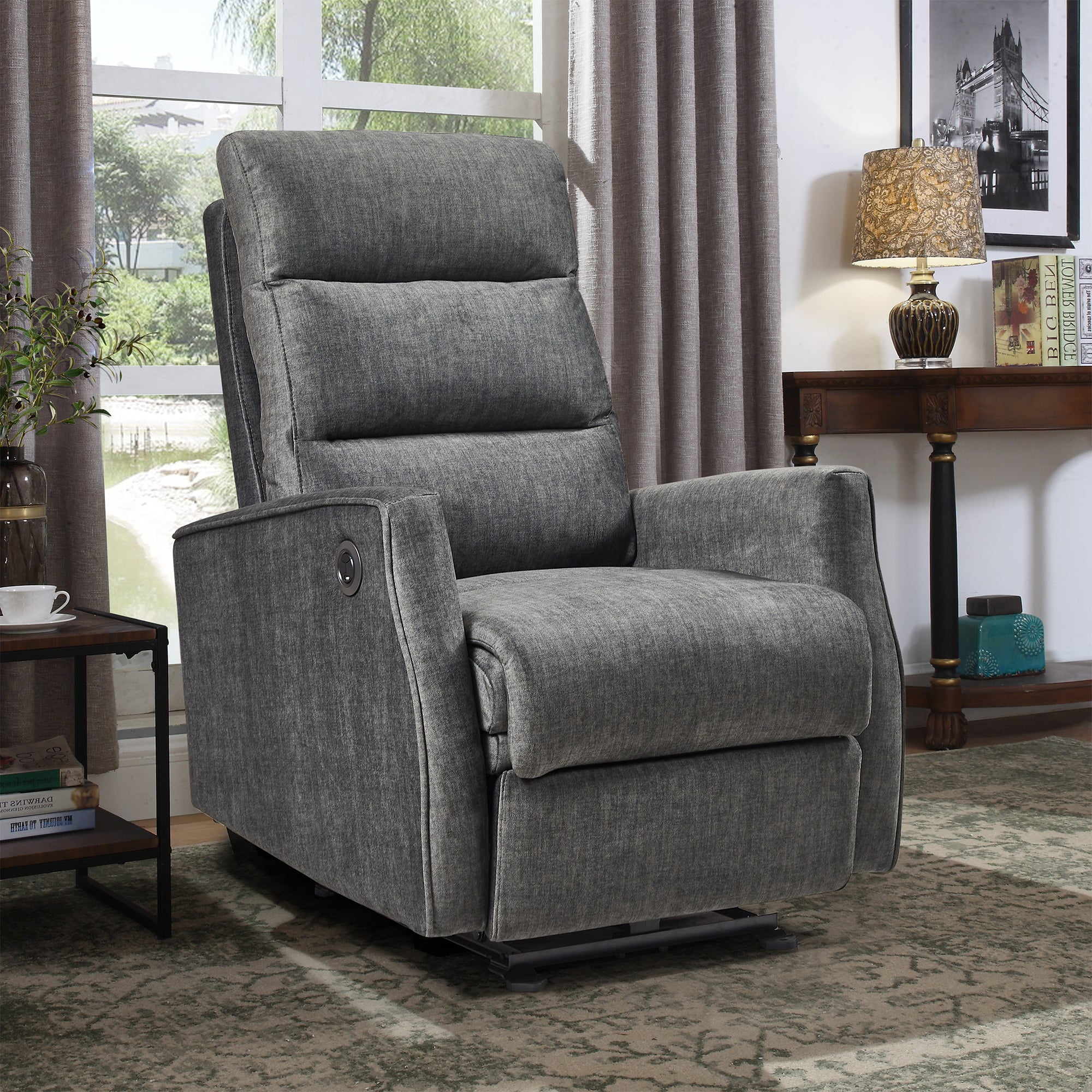 Quinn Power Recliner Single Chair  - Gray