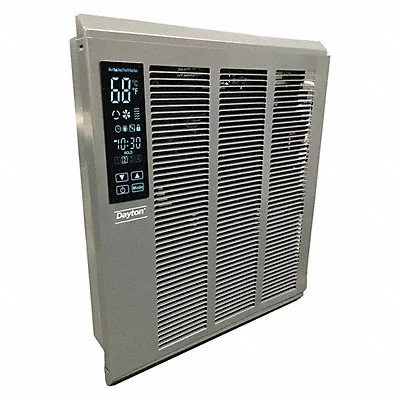 Recessed Electric Wall-Mount Heater, Recessed or Surface, 208V AC