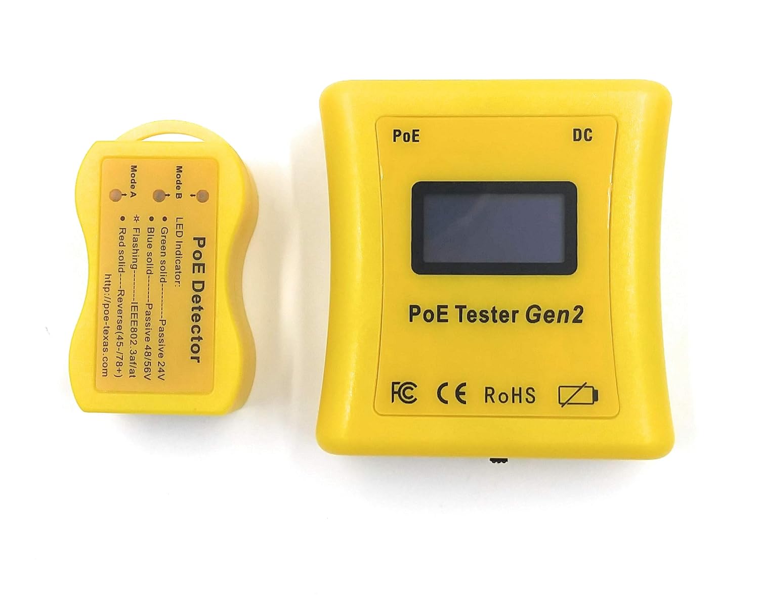 PoE Tester Gen2 by PoE Texas - Power Over Ethernet Tester to Determine Voltage, Current and Power Consumption on Network Cable