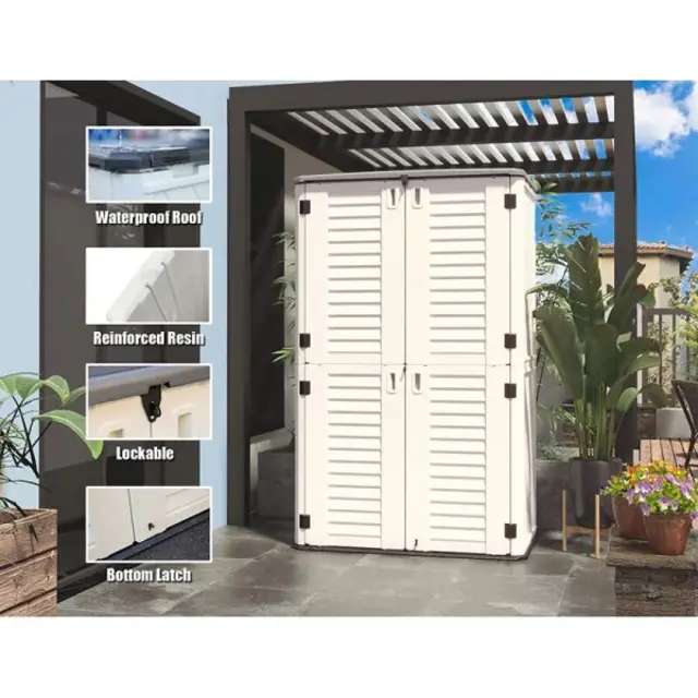 5 ft. W x 2 ft. D Resin Vertical Tool Shed