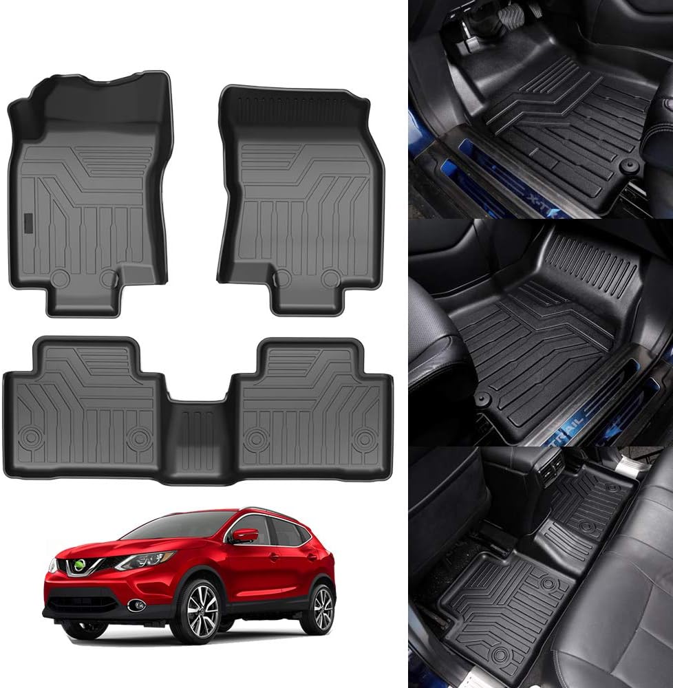 KUST All Weather Floor Mats for Nissan Rogue 2014-2020 (Not for 2021 Rogue 3rd Gen.) (No Rogue Select and Sport Models ) Floor Carpet Liners 2 Row