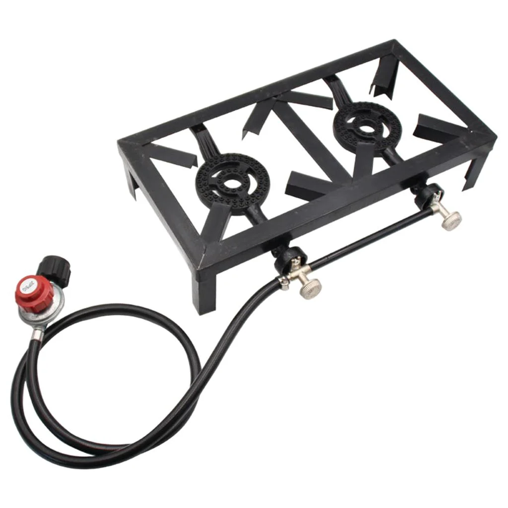 Outdoor Double Burner Cooker for Camping Fishing Cookware