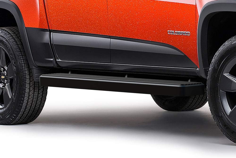 APS iBoard (Black Powder Coated 6 inches) Running Boards Nerf Bars Side Steps Step Rails Compatible with Chevy Colorado GMC Canyon 2015-2022 Crew Cab