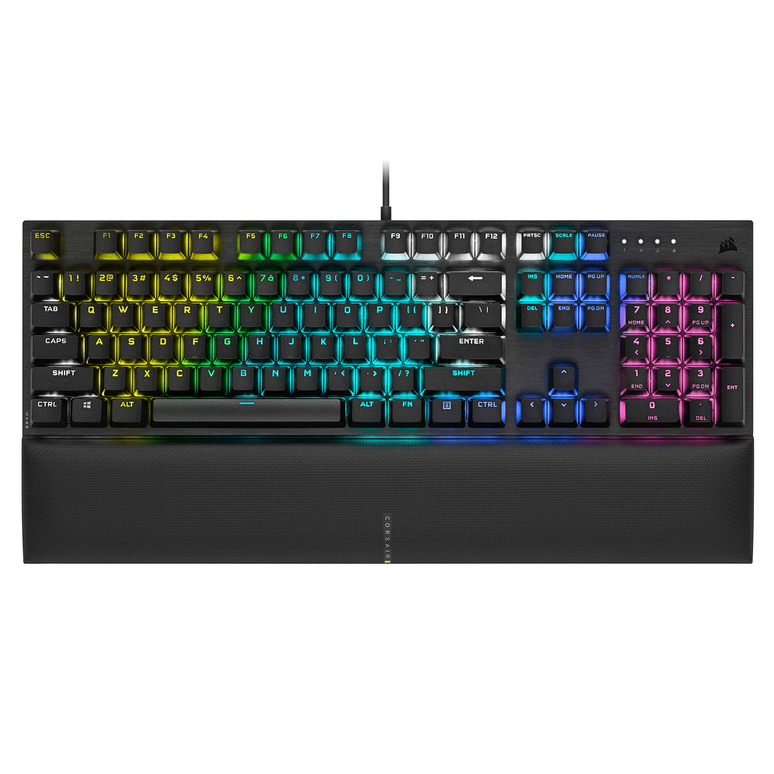 Corsair K60 RGB Pro SE Mechanical Gaming Keyboard, Cherry Viola, Black