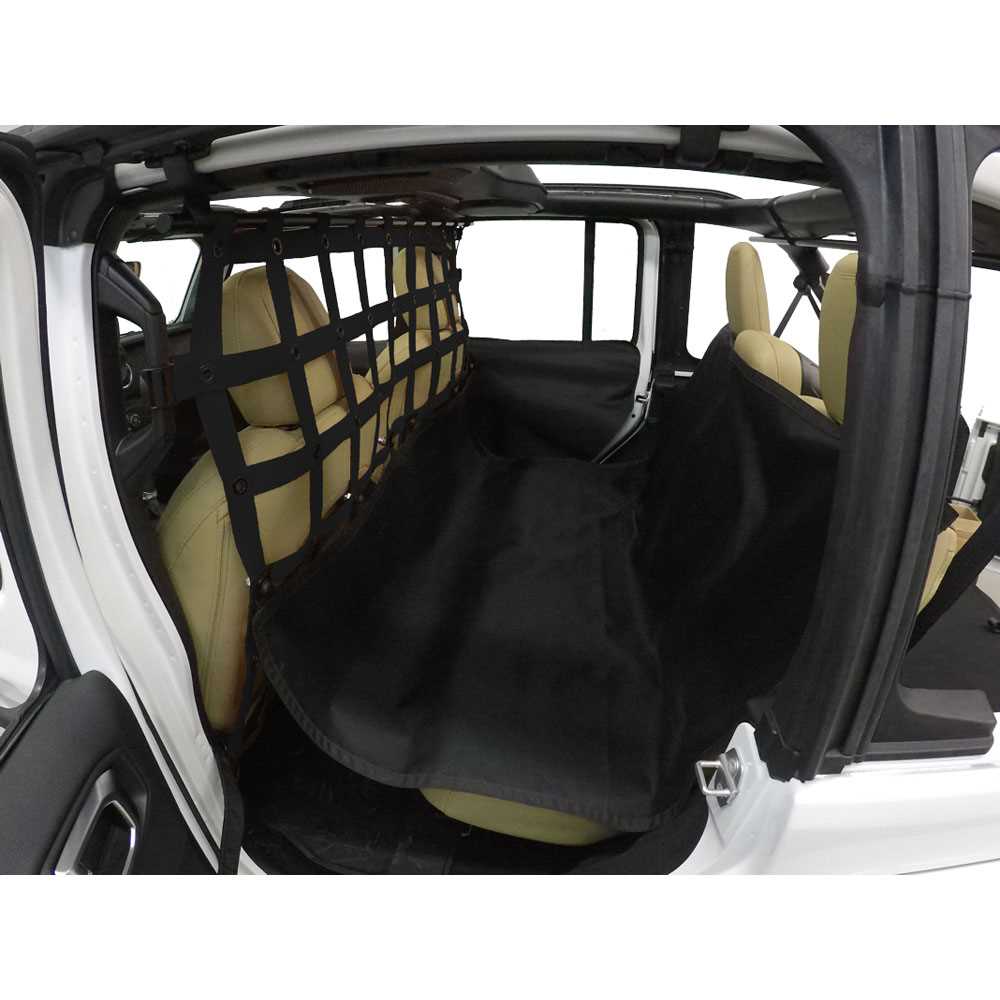 Jeep Gladiator Dirty Dog 4x4 Pet Divider with Hammock and Door Protectors; Black JL4PH18HBK (20-23 Jeep Gladiator JT) - Pet Supplies online store