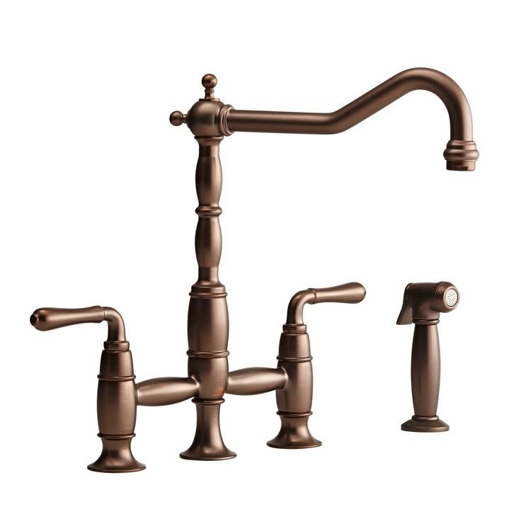 DXV Victorian Two-Handle Kitchen Faucet - Carbon Bronze