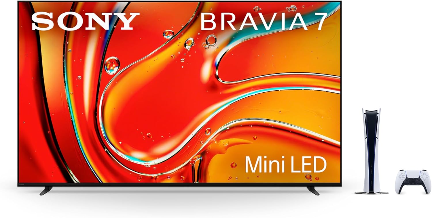 Sony 65 Inch Mini LED QLED 4K Ultra HD TV BRAVIA 7 Smart Google TV & PlayStation 5 Digital Edition Console (Slim)