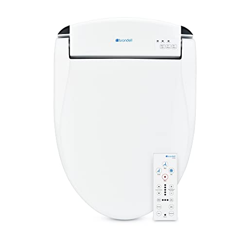Brondell Bidet Toilet Seat with Remote Control, Heated Water, Custom Washes, Warm Air Dryer, Nightlight