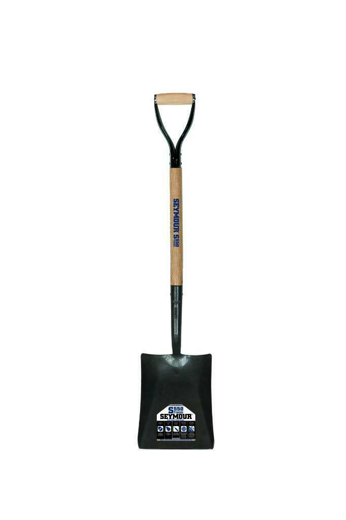Seymour S550 Forged Square Point Shovel 27x22 Precision American Ash 49173